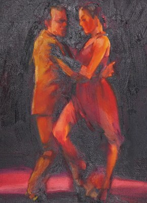 Lot 400 - G Badham (b.1971)? Dances, oil on canvas,...