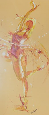Lot 402 - Penny Wardon (20thC). Ballet dancer, oil on...
