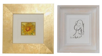 Lot 410 - Janice Sylvia Brock. Figure, drawing, signed...