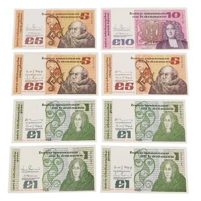Lot 105 - Eight Central Bank of Ireland banknotes, mint...