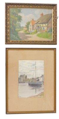 Lot 434 - Keet (19thC/20thC). Sailing boat in harbour,...