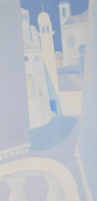 Lot 437 - Paul Winstanley (20thC). Minaret towers, oil...