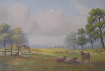 Lot 430 - William Richard Bunting (1866-1951). Cattle in...