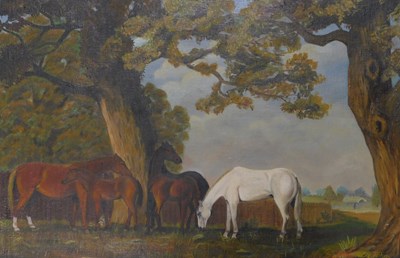 Lot 309 - A E M Johns (19thC/20thC). Mares and foals,...
