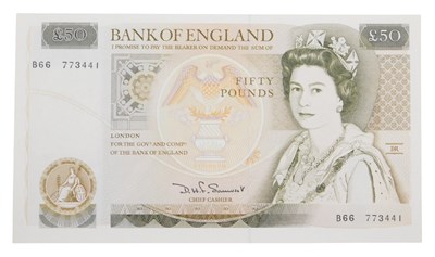 Lot 112 - A Bank of England fifty pound banknote, mint...