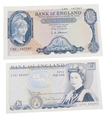 Lot 116 - A Bank of England five pound banknote, verso...