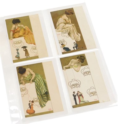 Lot 165 - A set of seven Raphael Kirchner colour...