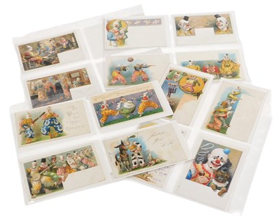 Lot 166 - Early 20thC coloured postcards and greetings...