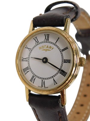Lot 186 - A Rotary 9ct gold ladies wristwatch, with a...