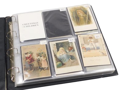 Lot 181 - An album of Victorian and later greetings...