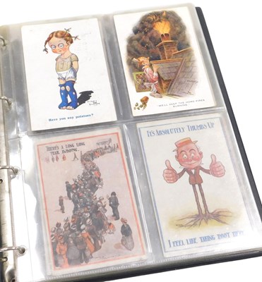 Lot 192 - An album of World War I humorous and...
