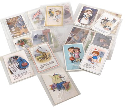 Lot 193 - A collection of World War I humorous postcards,...