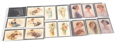 Lot 200 - A set of four early 20thC Continental glamour...