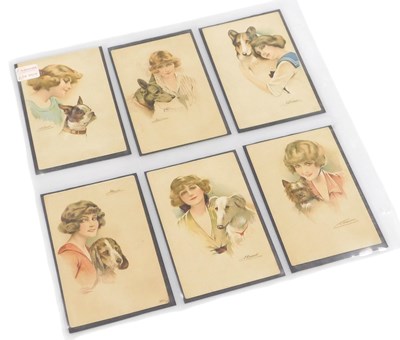 Lot 202 - A set of six early 20thC glamour postcards, by...