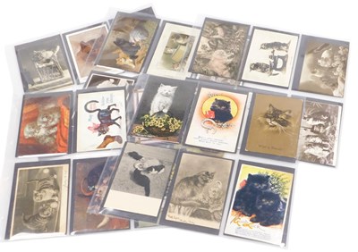 Lot 206 - Fifty early 20thC postcards of cats and...