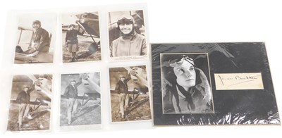 Lot 209 - Six black and white postcards of Miss Amy...