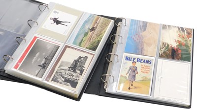 Lot 218 - Two postcard albums containing modern...