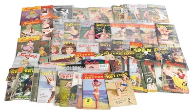 Lot 229 - Vintage mid century glamour magazines,...