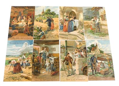 Lot 328 - A set of twelve early 20thC German postcards...