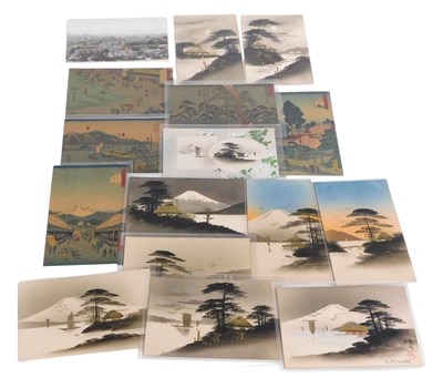 Lot 320 - A group of early 20thC Japanese postcards,...