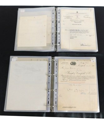 Lot 332 - Two albums of Victorian and later business...