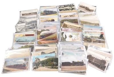 Lot 296 - A group of railway related postcards,...