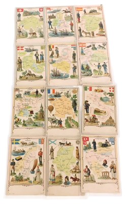Lot 300 - A set of twelve late 19thC cartographic...