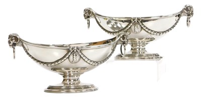 Lot 1 - A pair of George III silver pedestal sweet...