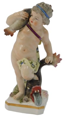 Lot 2 - A late 19thC porcelain figure, modelled as The...
