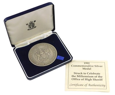 Lot 396 - A Royal Mint 1992 Commemorative Silver Medal,...