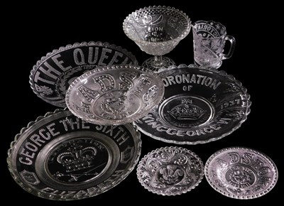 Lot 34 - A group of Victorian pressed glass...
