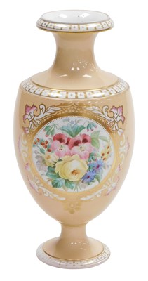 Lot 37 - A late 19thC Staffordshire porcelain vase, of...
