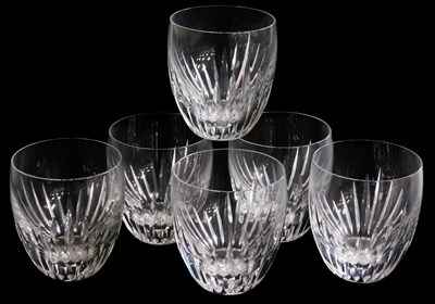 Lot 54 - A set of six Baccarat Massena tumblers, etched...
