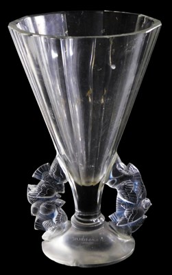 Lot 55 - An R Lalique clear and frosted glass Faune...