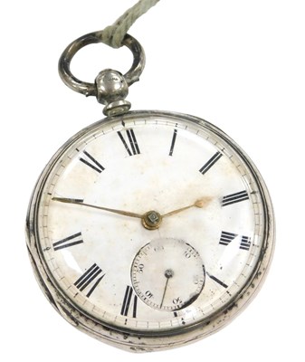 Lot 208 - A Victorian gentleman's silver cased pocket...