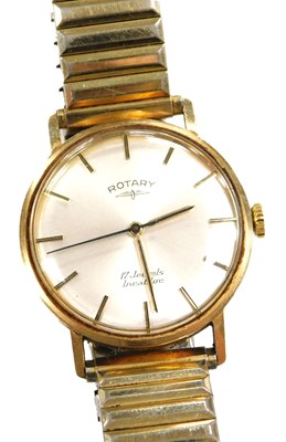 Lot 213 - A Rotary gentleman's 9ct gold cased wristwatch,...