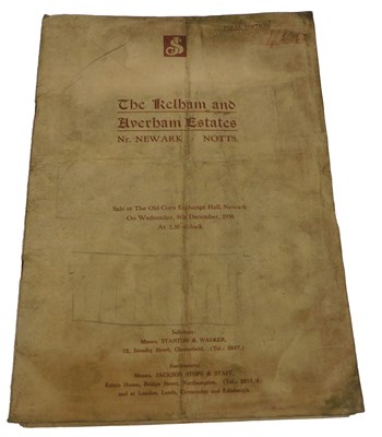 Lot 26 - An auction catalogue for the Kelham & Averham...