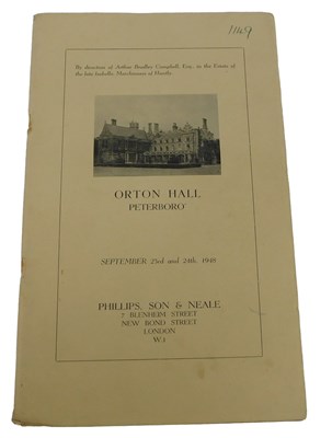 Lot 27 - An auction catalogue for Orton Hall near...