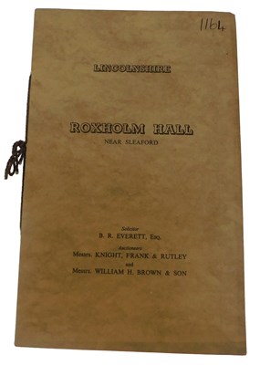 Lot 28 - An auction catalogue for Roxholm Hall near...