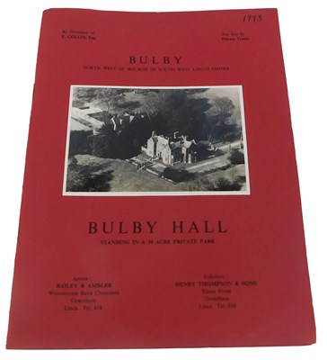 Lot 29 - An auction catalogue for Bulby Hall near...