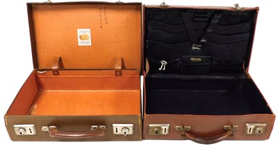 Lot 298 - An early 20thC tan leather writing case,...