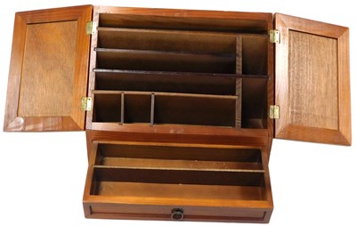 Lot 71 - A 20thC pine stationery rack, with two sloping...