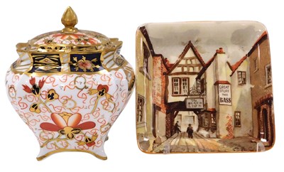 Lot 156 - A Royal Crown Derby porcelain Imari jar and...