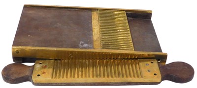 Lot 72 - A Victorian brass and wooden apothecary's pill...