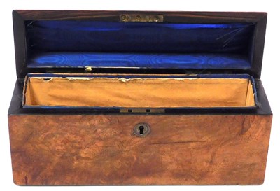 Lot 79 - A Victorian burr walnut domed stationery box,...