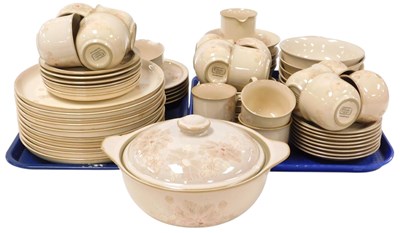 Lot 244 - A Denby pottery Sandlewood pattern part dinner...