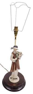 Lot 256 - A Florence Giuseppe Aramani figural table lamp,...