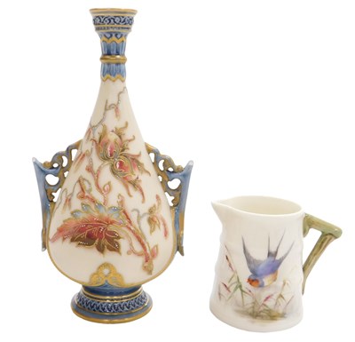 Lot 258 - A late 19thC Royal Worcester porcelain vase,...