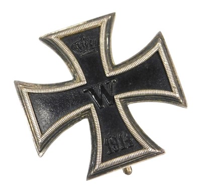 Lot 270 - A World War I Iron Cross, first class, white...
