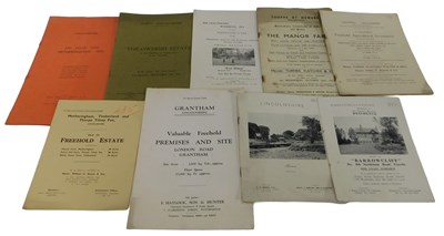 Lot 35 - Auction catalogues relating to Lincolnshire,...